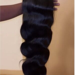 Luxurious Black Hair lace front  28” 100% human hair in natural black color
